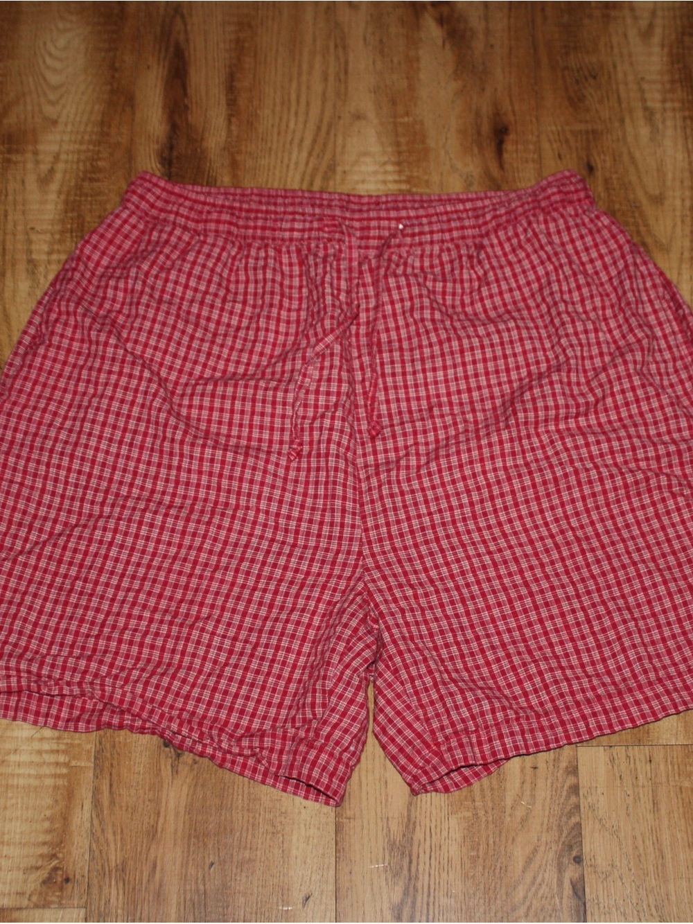 Cherokee Red Plaid Drawstring Pajama Shorts